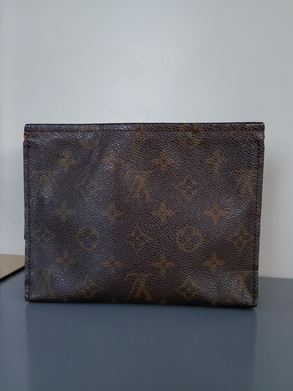 Louis Vuitton Brown Cosmetic Pouch Monogram Canvas